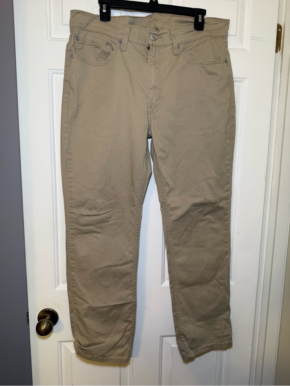 Levi’s Men’s 514 Tan Denim Jeans Straight 36X30 Mid Rise Medium Wash 5-Pocket